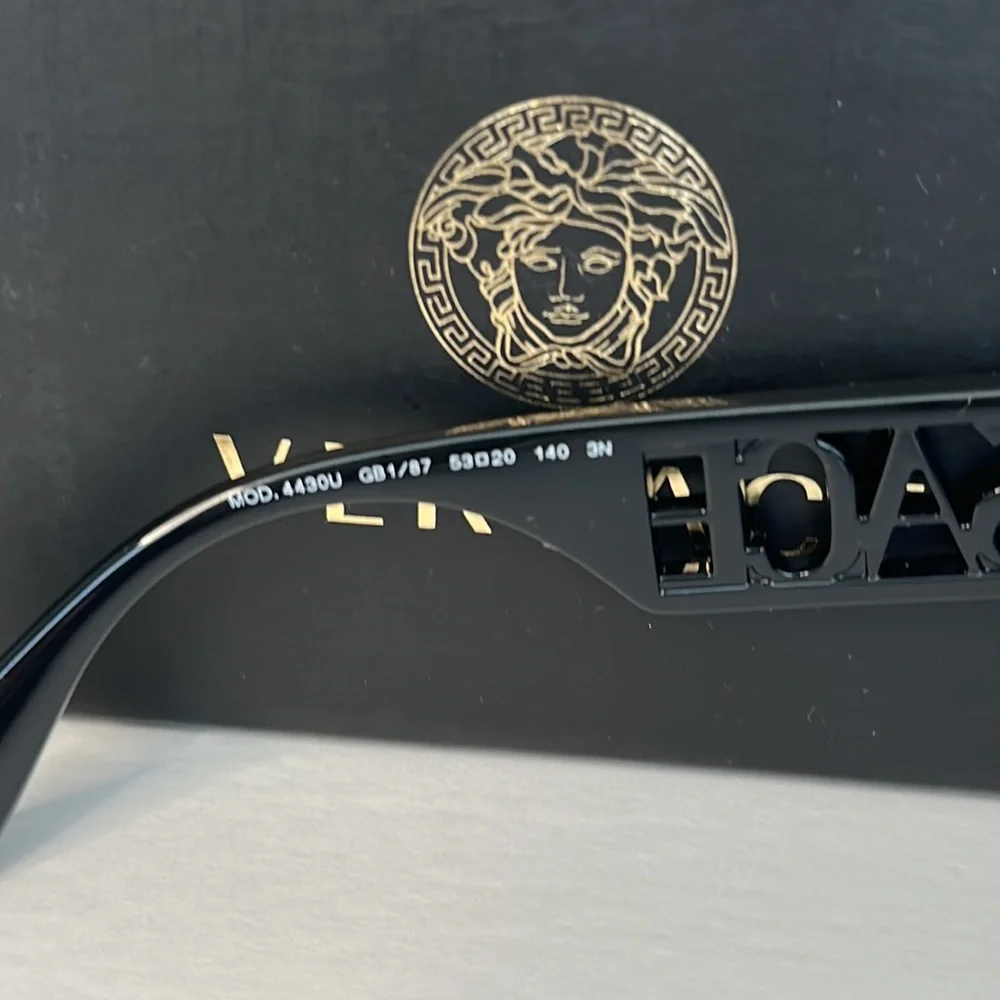 New Versace 4430U Sunglasses GB1/81 - Black - Polar Dark Grey